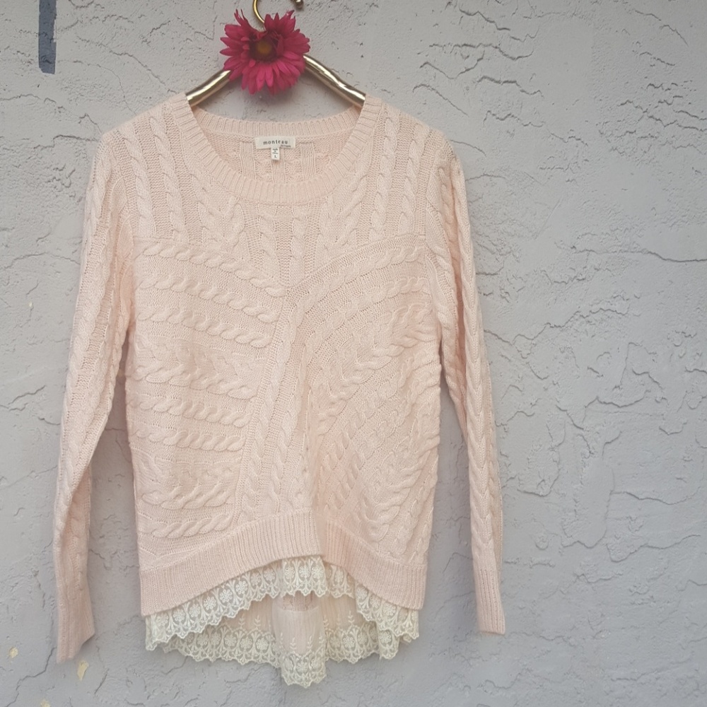 🎈Monteau cable lace sweater🎈